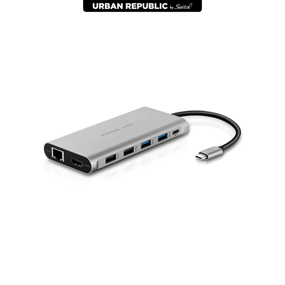 PEPPER JOBS TCH 12 12 IN 1 MULTIPORT USB C ADAPTER NETWORK HUB